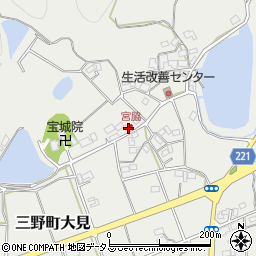 香川県三豊市三野町大見甲-2881-1周辺の地図