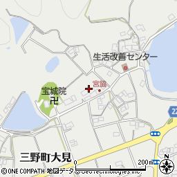 香川県三豊市三野町大見甲-2880周辺の地図