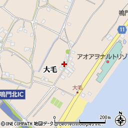 徳島県鳴門市鳴門町土佐泊浦大毛82-29周辺の地図