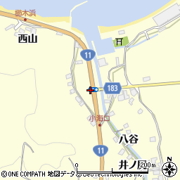 徳島県鳴門市北灘町櫛木井ノ尻周辺の地図