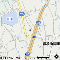 ファミリーマート綾歌町岡田上店周辺の地図