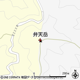 弁天岳周辺の地図