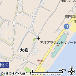 徳島県鳴門市鳴門町土佐泊浦大毛82-64周辺の地図