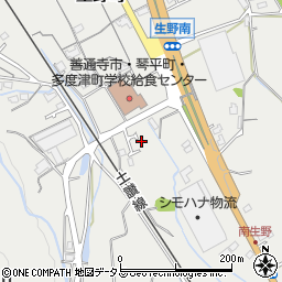 香川県善通寺市生野町438周辺の地図