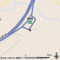 中国自動車道鹿野ＳＡ下り周辺の地図