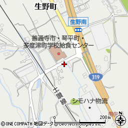 香川県善通寺市生野町462周辺の地図