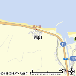 徳島県鳴門市北灘町櫛木西山周辺の地図