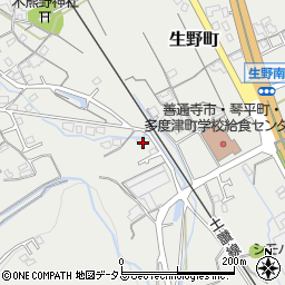 香川県善通寺市生野町567周辺の地図