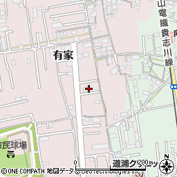 和歌山県和歌山市有家317周辺の地図
