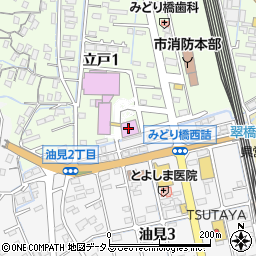 大竹市立図書館周辺の地図