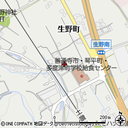 香川県善通寺市生野町465周辺の地図