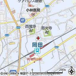 香川県丸亀市綾歌町岡田下375周辺の地図