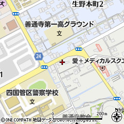 香川県善通寺市生野町1876周辺の地図