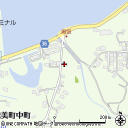 広島県江田島市能美町中町4122周辺の地図