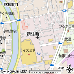 和歌山県和歌山市新生町周辺の地図