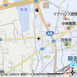 香川県丸亀市綾歌町岡田下524周辺の地図