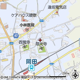 香川県丸亀市綾歌町岡田下383周辺の地図