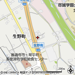 香川県善通寺市生野町497周辺の地図