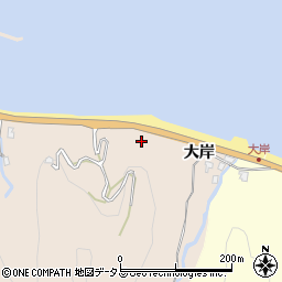 徳島県鳴門市北灘町粟田大岸周辺の地図