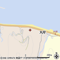 徳島県鳴門市北灘町粟田（大岸）周辺の地図