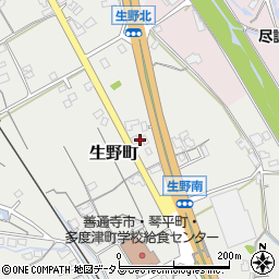 香川県善通寺市生野町538周辺の地図