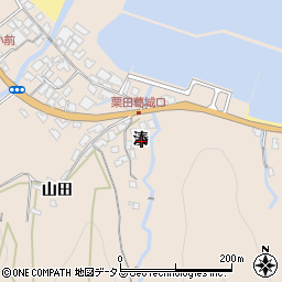 徳島県鳴門市北灘町粟田湊周辺の地図