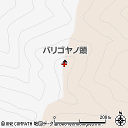 バリゴヤノ頭周辺の地図