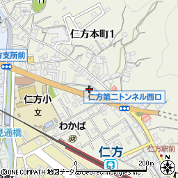 呉信用金庫仁方支店周辺の地図