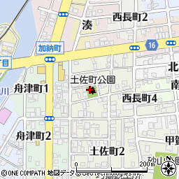 土佐町公園周辺の地図