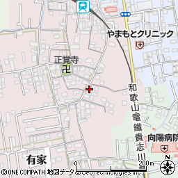 和歌山県和歌山市有家52周辺の地図