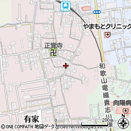 和歌山県和歌山市有家157周辺の地図
