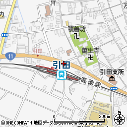 引田駅前駐車場周辺の地図