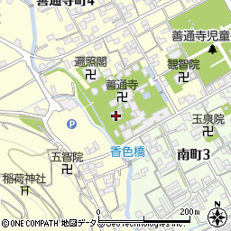 善通寺宝物館周辺の地図