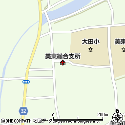 美祢市美東総合支所周辺の地図