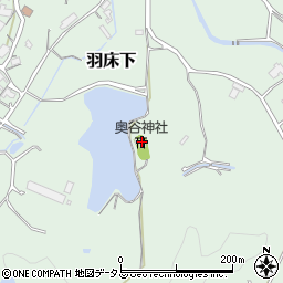 奥谷神社周辺の地図
