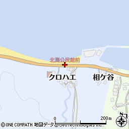 北灘公民館前周辺の地図