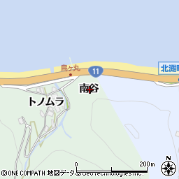徳島県鳴門市北灘町鳥ケ丸南谷周辺の地図