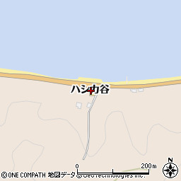 徳島県鳴門市北灘町粟田ハシカ谷周辺の地図