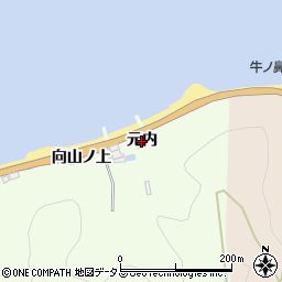 徳島県鳴門市北灘町大浦（元内）周辺の地図