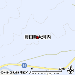 山口県下関市豊田町大字大河内周辺の地図
