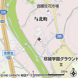 香川県善通寺市与北町2599周辺の地図