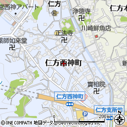 広島県呉市仁方西神町周辺の地図