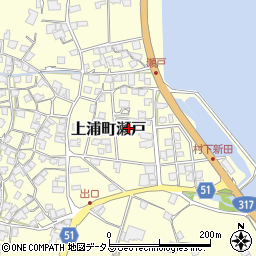 愛媛県今治市上浦町瀬戸周辺の地図