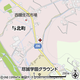 香川県善通寺市与北町1836周辺の地図