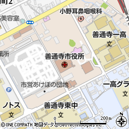 香川県善通寺市周辺の地図