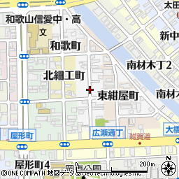 和歌山県和歌山市西紺屋町周辺の地図