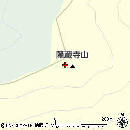 隠蔵寺山周辺の地図
