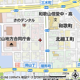 和歌山県和歌山市四番丁周辺の地図