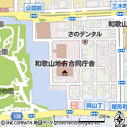 和歌山県和歌山市二番丁周辺の地図