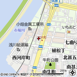 和歌山県和歌山市材木丁47周辺の地図